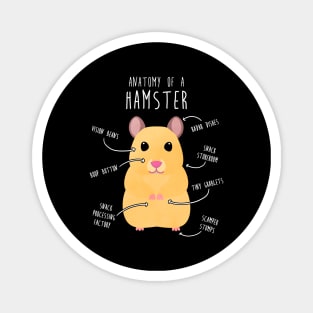 Golden Syrian Hamster Anatomy Magnet